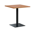 SQT 450 - 2 stůl hranlatý, deska 700x700 mm, síla 25 mm, trubková noha černá, buk royal